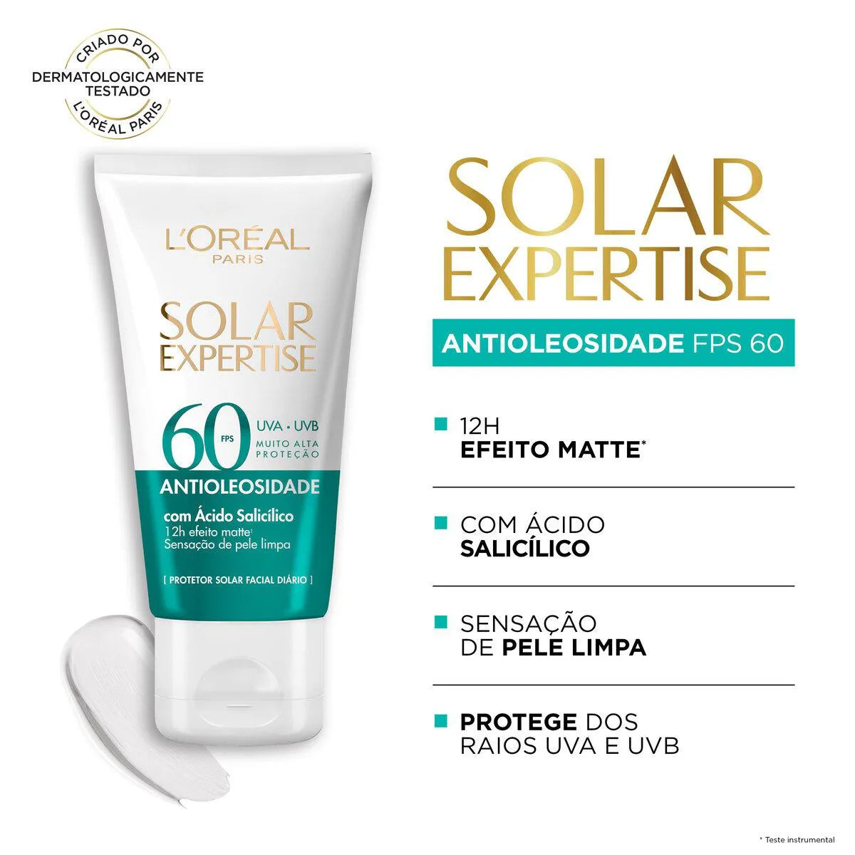 Protetor Solar Facial L'Oreal Paris Solar Expertise Antioleosidade FPS 60 40g